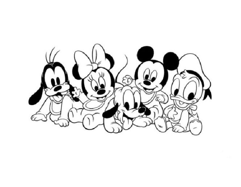 Fotos De Mickey Mouse Bebe Para Colorear Pdf