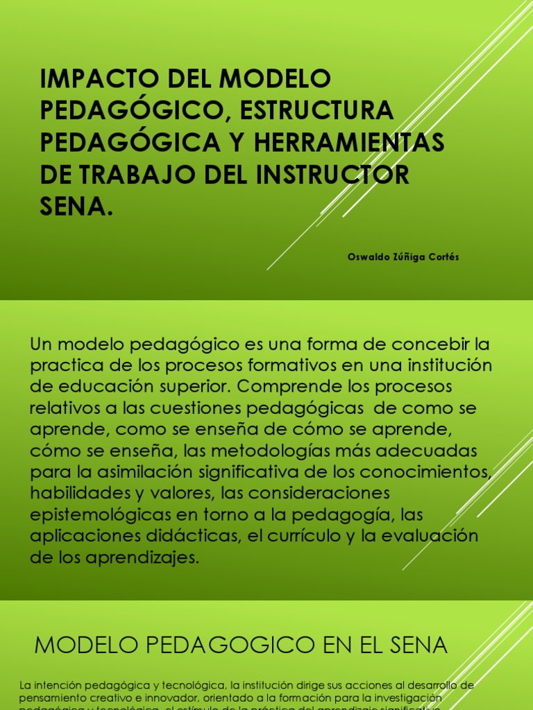 Impacto del Modelo Pedagógico SENA | PDF | Aprendizaje | Cognición