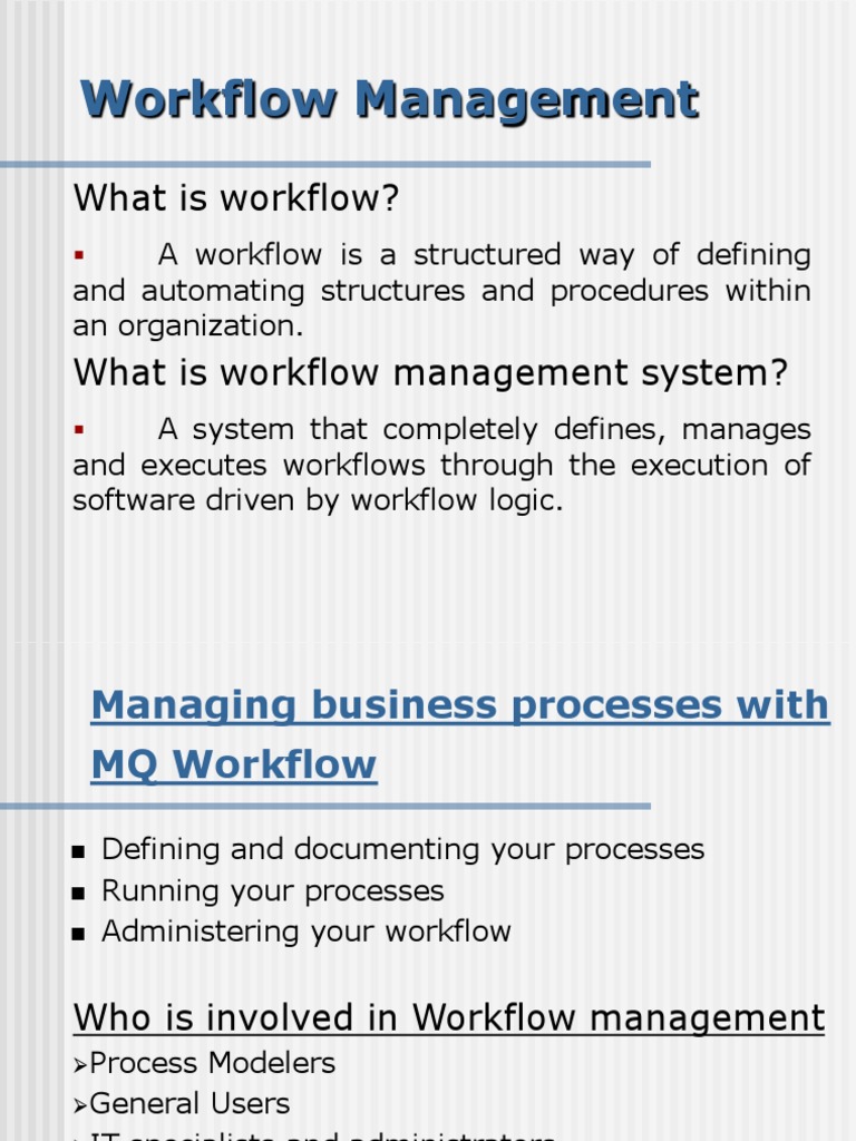 Understanding Workflow Management Systems | PDF