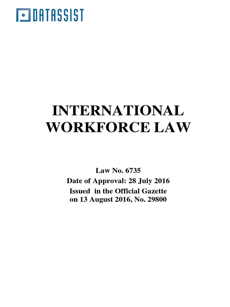 International Workforce Law Overview | PDF | Consul (Representative ...