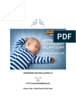 NAMA BAYI ISLAM