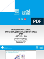 Agresión o Contacto Por Animal Potencialmente Transmisor de Rabia - Evento 300 2019