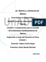 Asignación A Cargo Del Docente en Línea. Unidad 1