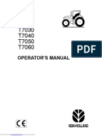 Manuals Operator New Holland t7000 t7030 t7040