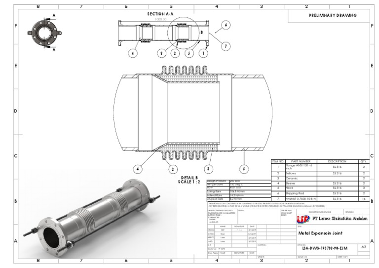 Metal Expansion Joint Drawing | PDF | Civil Engineering | Chemistry