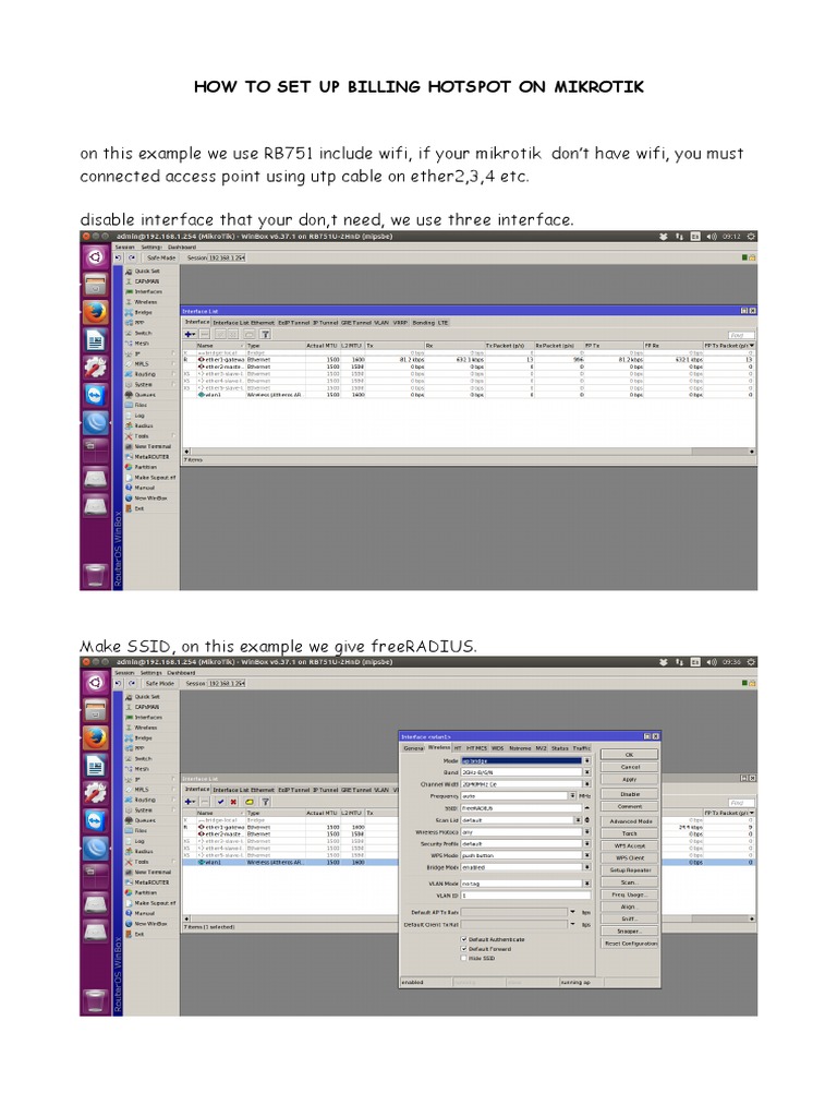 How to set up billing hotspot on MikroTik router | PDF