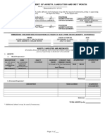 Sworn Statement of Assets, Liabilities and Net Worth