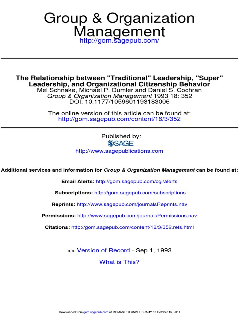 Group & Organization Management | PDF | Industrial And Organizational ...