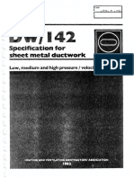 DW142 Specification For Sheet Metal Ductwork 1982