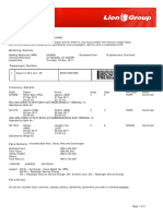 Lion Air Eticket Itinerary / Receipt: Saputra/Eka Joni MR