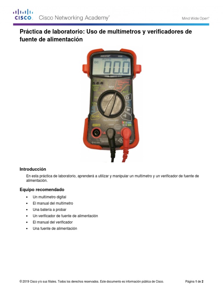 2.2.4.4 Lab Using A Multimeter and A Power Supply Tester PDF