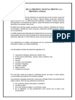 Importancia de La Proteina Vegetal Frente a La Proteina Animal