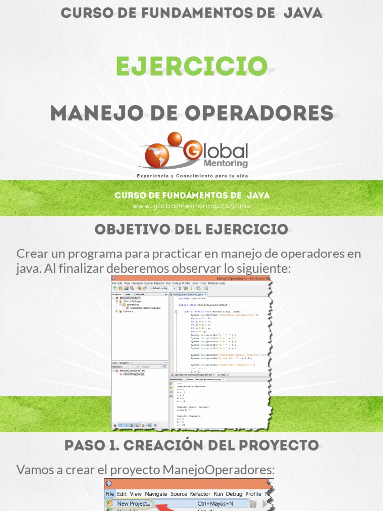 Manejo de Operadores en Java | PDF | Programación de computadoras ...