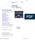 Excel Comments VBA