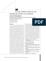 Estudio de Caso - Terapia Manual en Una Paciente de 18 Años Con Escoliosis Juvenil Idiopática PDF