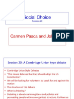 Social Choice: Carmen Pasca and John Hey