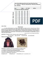 Avaliação de Ciências II Unidade