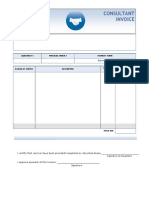 Consulting Invoice Template