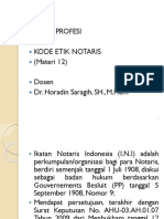 Materi 12 Etika Profesi Kode Etik Notaris 2016