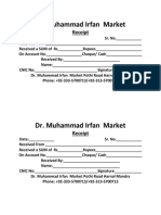 Dr. Muhammad Irfan Market: Receipt