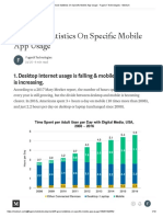 25 Good Statistics On Specific Mobile App Usage - FugenX Technologies - Medium