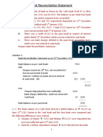 Practical - Bank Reconciliation Statement