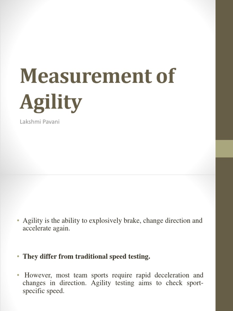 Overview of Agility Testing Methods | PDF | Sports | Recreation