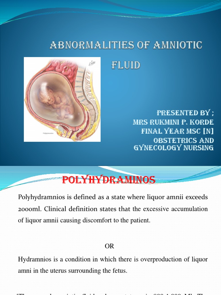 Abnormalities of Amniotic Fluid | PDF | Childbirth | Fetus