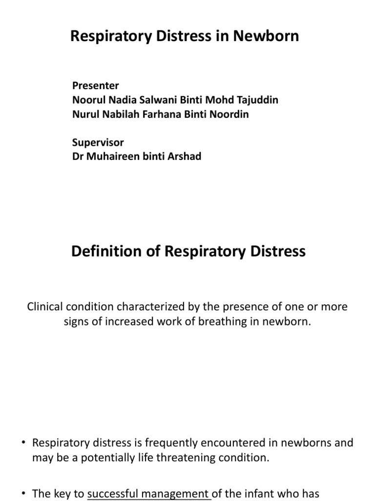 Newborn Respiratory Distress Overview | PDF | Lung | Pneumonia