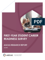 First-Year Student Career Readiness Survey: Agcas Research Report