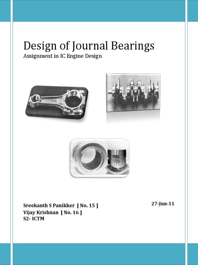 Journal Bearing Design Procedure | PDF | Bearing (Mechanical) | Lubricant