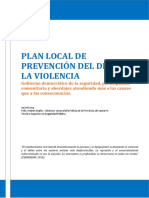 Anteproyecto de Plan de Prevencion Del Delito y La Violencia