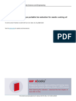 Performance of Prototype Portable Bio-Adsorber For Waste Cooking Oil Purification