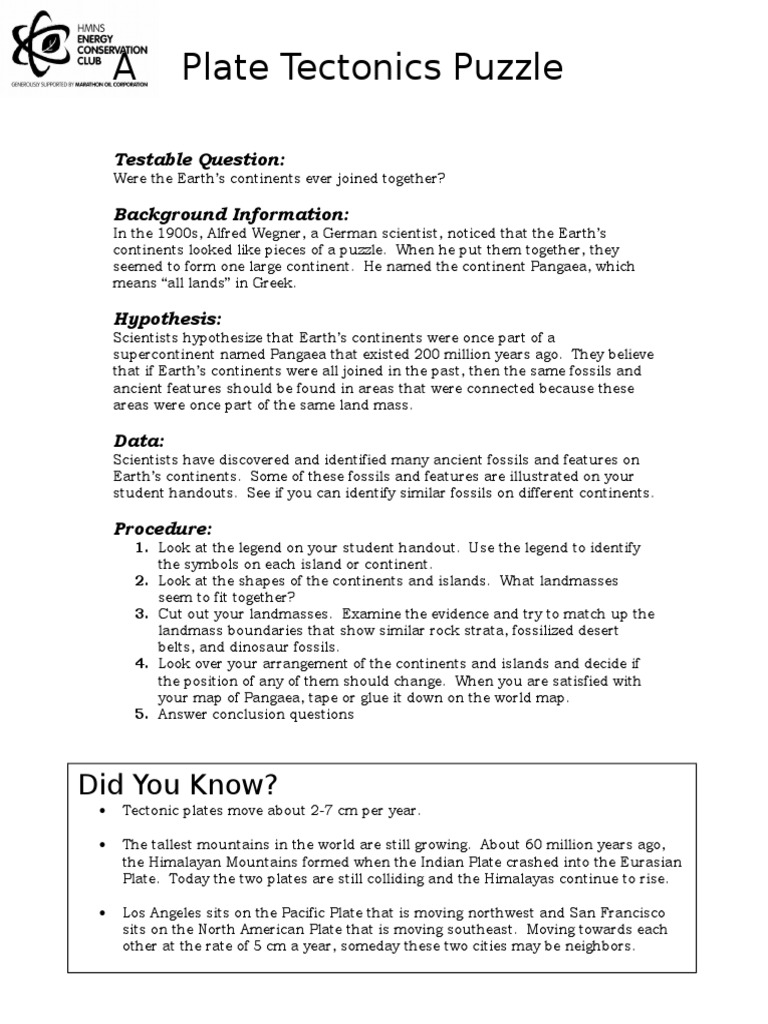 Tectonics Plate Notes Continent Plate Tectonics