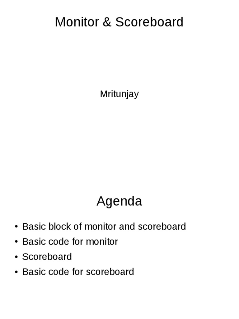 UVM Monitor and Scoreboard PDF