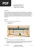 LAb Manual For Deflection of Beam Experiment Three Handout PDF