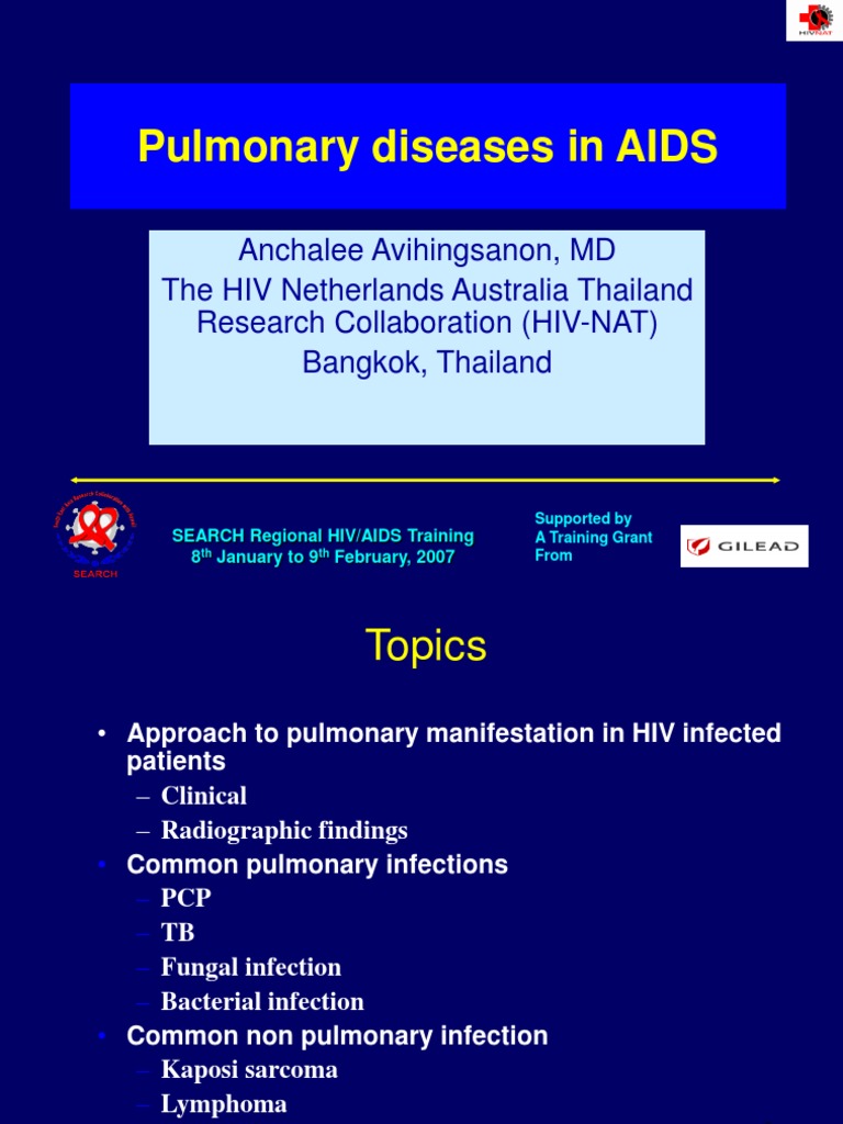 Anchalee Pulmonary Manifestation in AIDS | PDF | Pneumonia | Tuberculosis