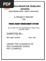 Mukularanyam English School: A Project Report ON Travel Agency Management System