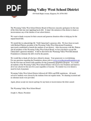 Apology Letter