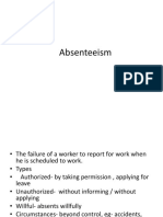 Absenteeism & Dual Career