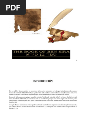 Libro De Eclesiastico Pdf Religion Y Creencia Biblia