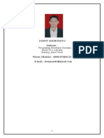 Donny Andriyanto Address:: Perumahan Riverland Sinensis, Block F12, Lawang Malang, Jawa Timur