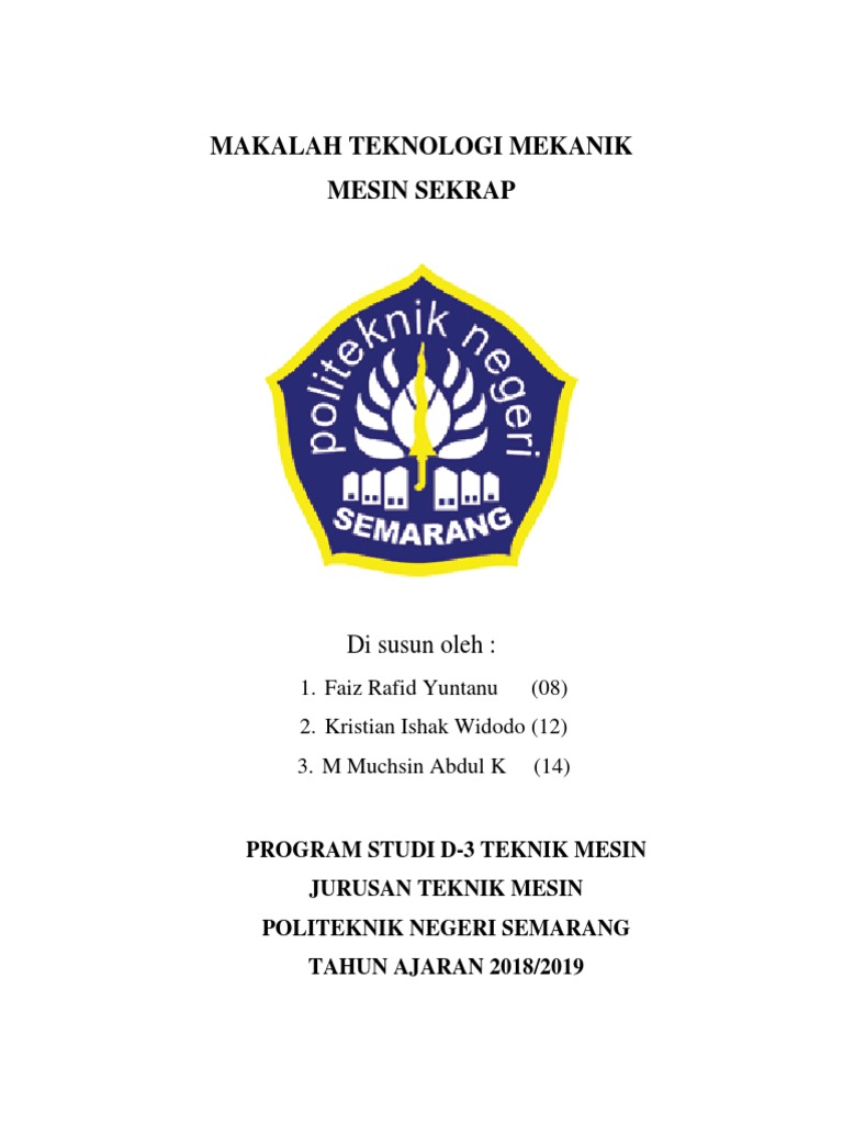 Mesin Sekrap | PDF