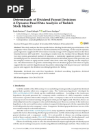 Determinants of Dividend Payout Decisions: A Dynamic Panel Data Analysis of Turkish Stock Market