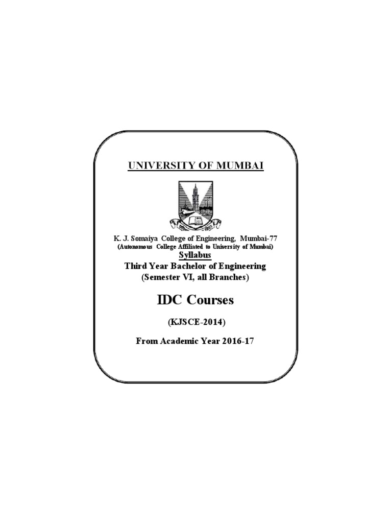 Courses List of KJSCE 6th Sem | PDF | Mathematical Optimization ...