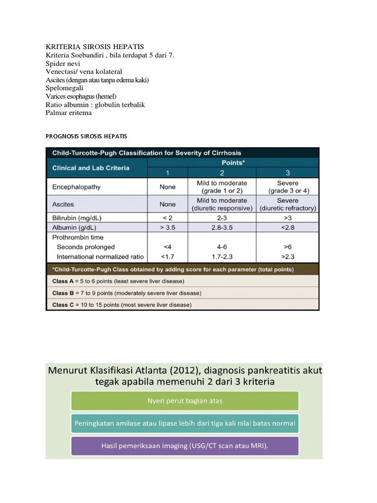 Kriteria Diagnosis Sirosis Hepatis | PDF