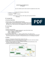 Lesson Plan in Biology 1 2 Quarter I. Learning Objectives