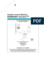 Siemens MAMMOMAT Novation DR Quality Control Manual PDF