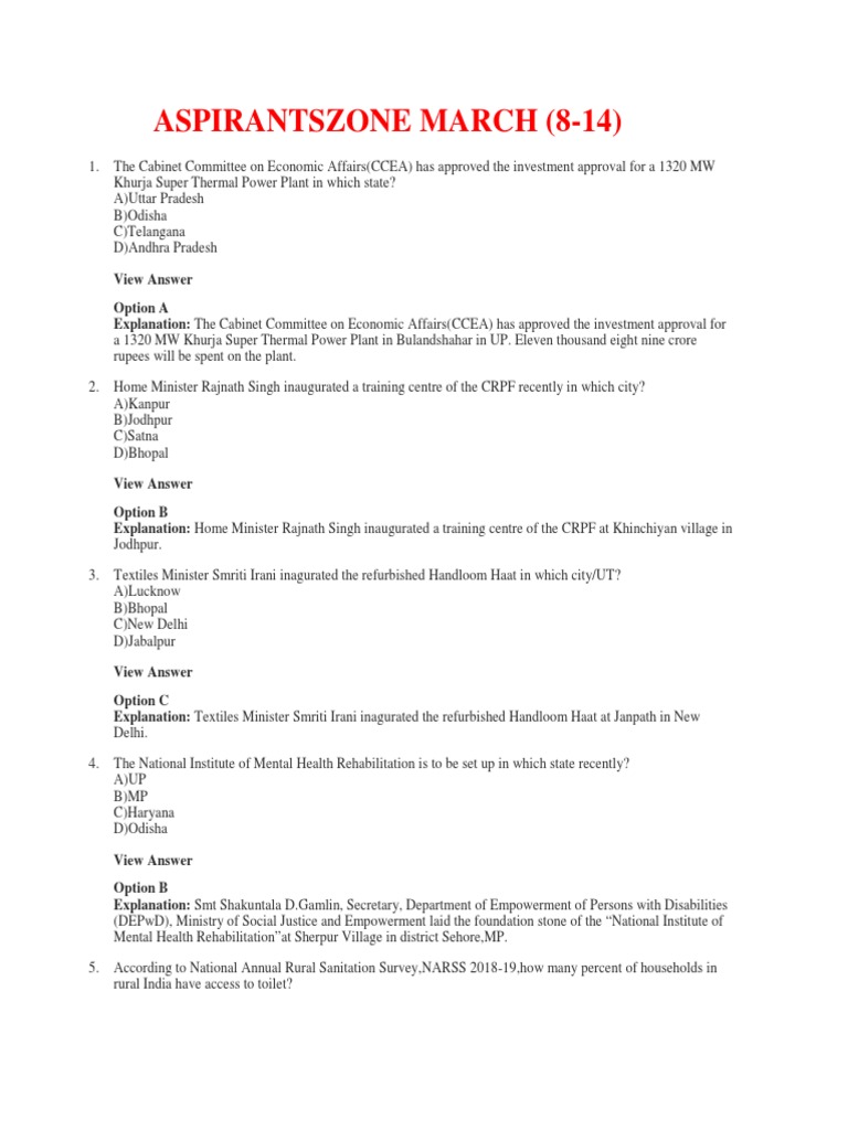 Aspirantszone Mar 8 14 Print Out PDF Reserve Bank Of India Business