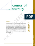 Outcomes of Democracy: © Ncert Not To Be Republished